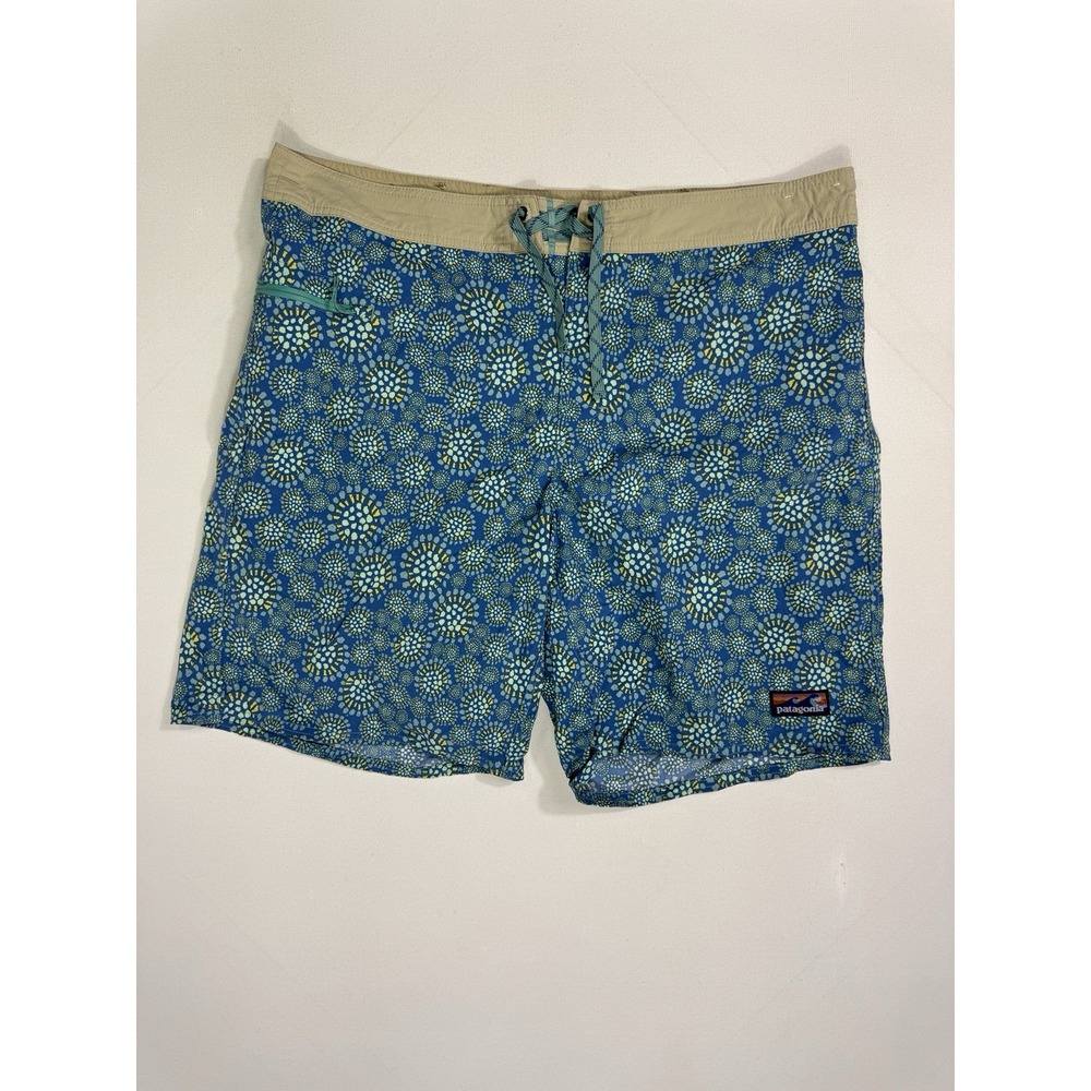 Patagonia Mens 40 Wavefarer Boardshorts Blue Floral Swim Trunks 86543 SP20 21in